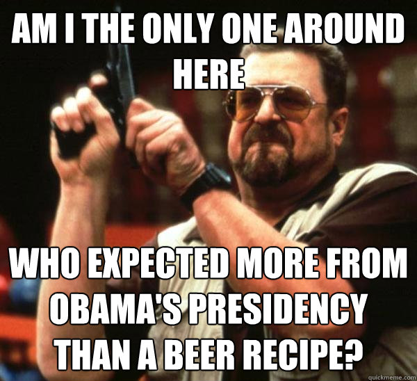 Am i the only one around here who expected more from Obama's presidency than a beer recipe?  Am I the only one backing France