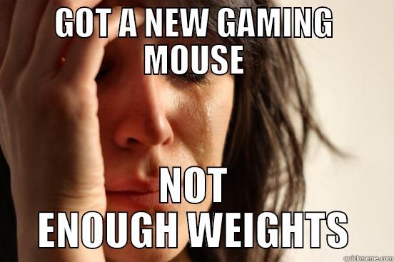 GOT A NEW GAMING MOUSE NOT ENOUGH WEIGHTS First World Problems
