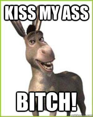 Kiss my ass Bitch! - Kiss my ass Bitch!  donkey ass