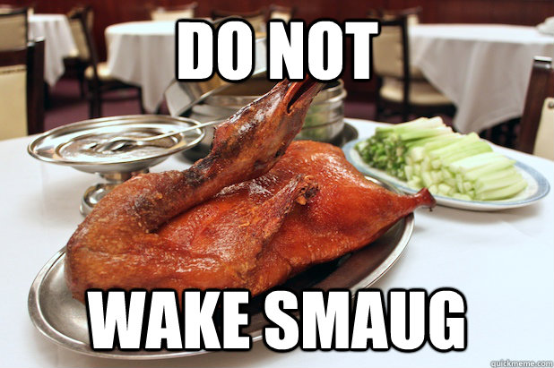 do not wake smaug - do not wake smaug  Final Advice Mallard