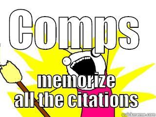 COMPS MEMORIZE ALL THE CITATIONS All The Things