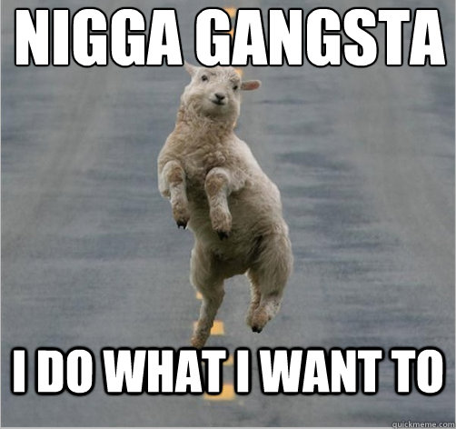 Nigga Gangsta I do what i want to - Nigga Gangsta I do what i want to  Dancing Sheep