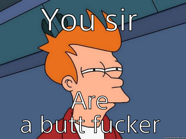YOU SIR ARE A BUTT FUCKER Futurama Fry
