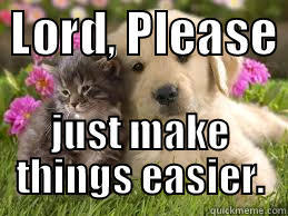  LORD, PLEASE  JUST MAKE THINGS EASIER. Misc
