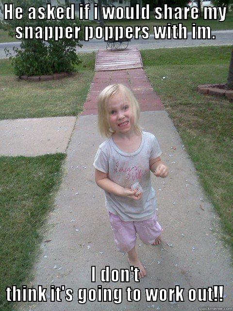 Silly little Lilly Bug - HE ASKED IF I WOULD SHARE MY SNAPPER POPPERS WITH IM. I DON'T THINK IT'S GOING TO WORK OUT!! Misc
