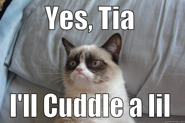 YES, TIA I'LL CUDDLE A LIL Grumpy Cat