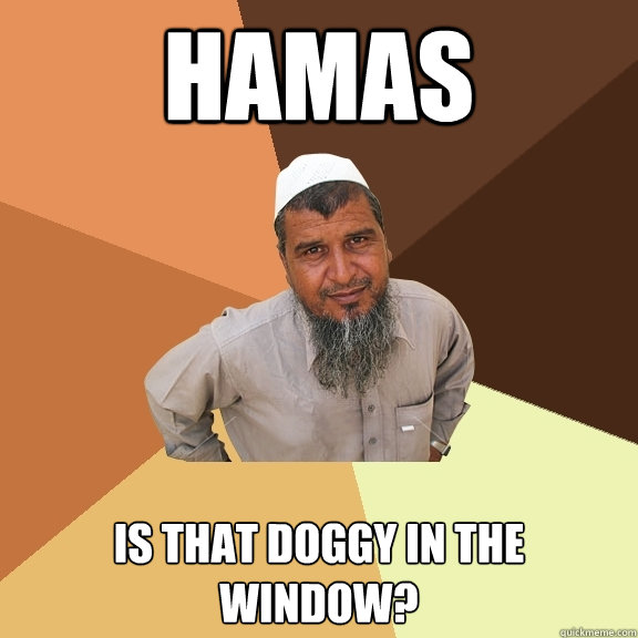 hamas is that doggy in the window?  Ordinary Muslim Man