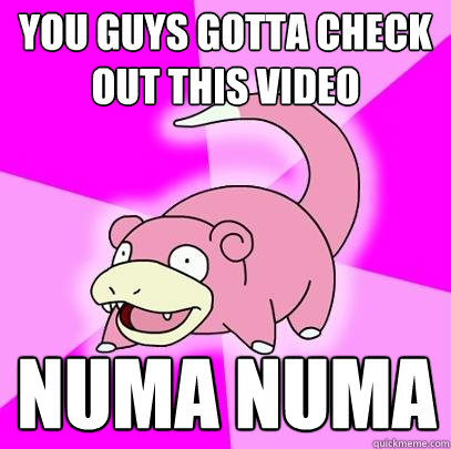 YOU GUYS GOTTA CHECK OUT THIS VIDEO NUMA NUMA  Slowpoke