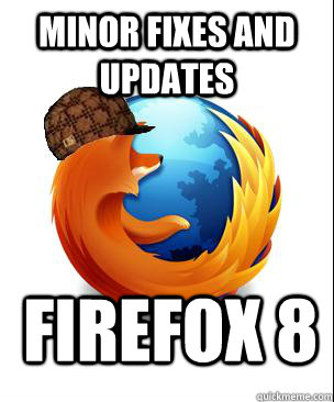 Minor fixes and updates firefox 8 - Minor fixes and updates firefox 8  Scumbag Firefox