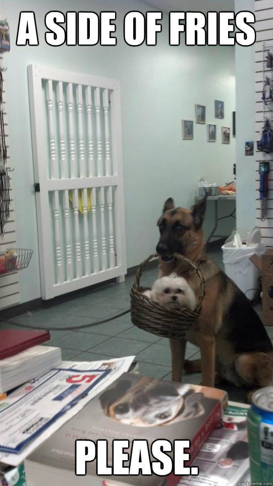 A side of fries Please. - A side of fries Please.  Misc