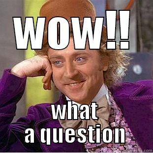 WOW!! WHAT A QUESTION Condescending Wonka