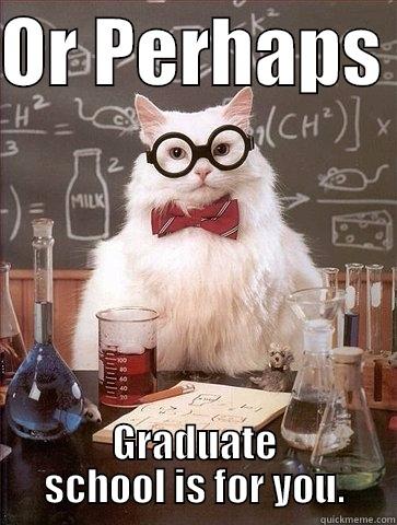 Graduate Cat - OR PERHAPS  GRADUATE SCHOOL IS FOR YOU. Chemistry Cat