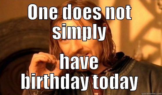 ONE DOES NOT SIMPLY HAVE BIRTHDAY TODAY Boromir