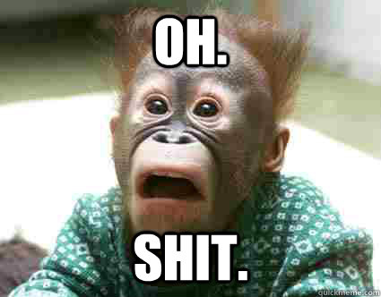 oh. shit.  Surprised Monkey