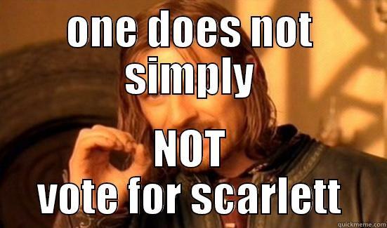 ONE DOES NOT SIMPLY NOT VOTE FOR SCARLETT Boromir