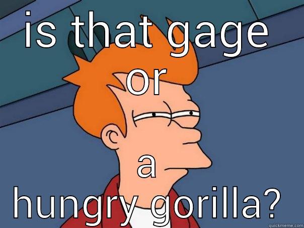 IS THAT GAGE OR A HUNGRY GORILLA? Futurama Fry