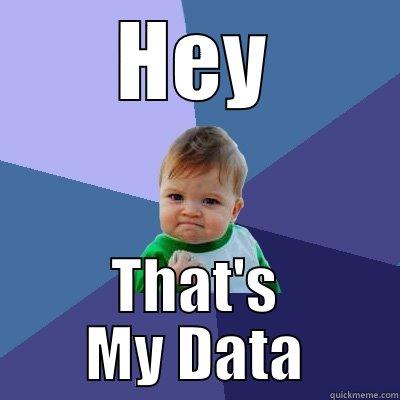 HEY THAT'S MY DATA Success Kid