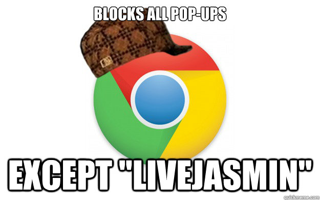 Blocks all pop-ups Except 