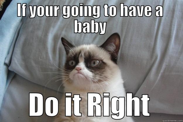 Baby Talk - IF YOUR GOING TO HAVE A BABY DO IT RIGHT Grumpy Cat