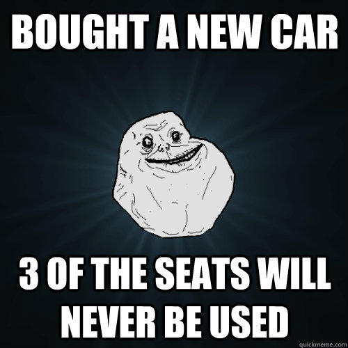 Bought a new car 3 of the Seats will never be used  