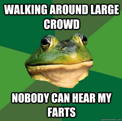 WAlking around large crowd Nobody can hear my farts  - WAlking around large crowd Nobody can hear my farts   Foul Bachelor Frog