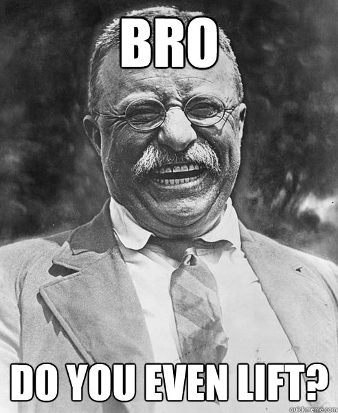 bro do you even lift? - bro do you even lift?  Teddy Roosevelt Troll