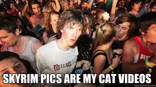  Skyrim pics are my cat videos
  Sudden Clarity Clarence