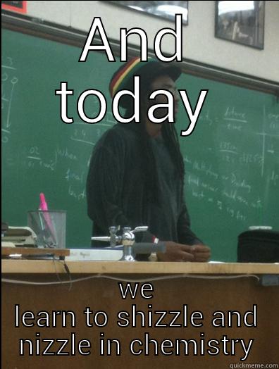 AND TODAY WE LEARN TO SHIZZLE AND NIZZLE IN CHEMISTRY Rasta Science Teacher
