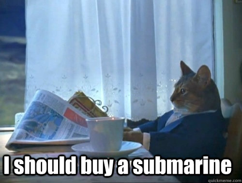  I should buy a submarine  Rich cat is rich