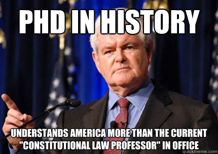 PhD in History Understands America more than the current 