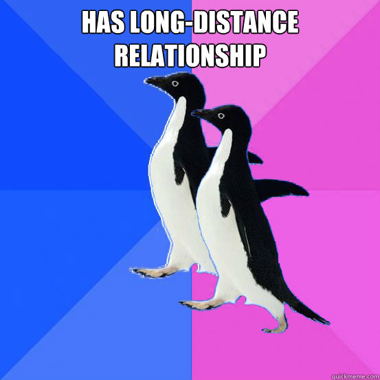 Has long-distance relationship   Socially Awkward Couple
