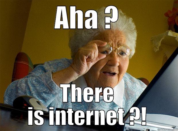 AHA ? THERE IS INTERNET ?! Grandma finds the Internet