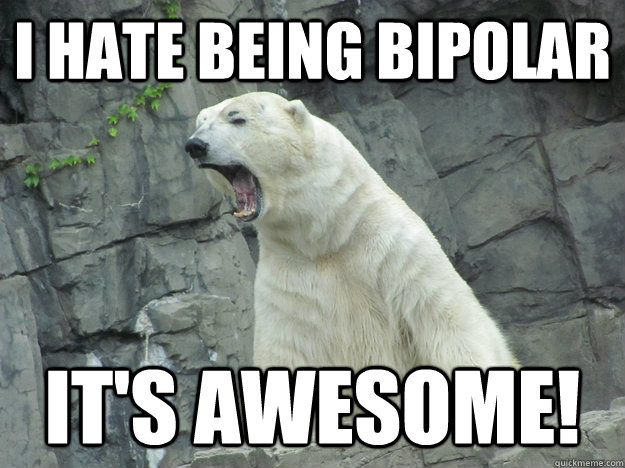 I hate being Bipolar It's Awesome! - I hate being Bipolar It's Awesome!  Pissed Off Polar Bear