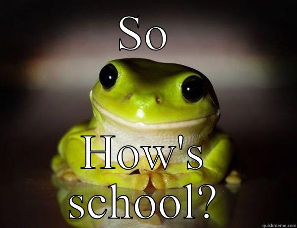 SO HOW'S SCHOOL? Fascinated Frog