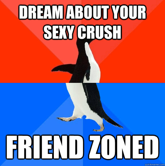 dream about your sexy crush friend zoned  Socially Awesome Awkward Penguin
