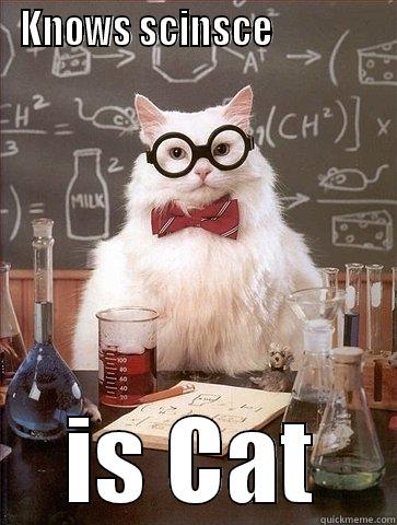KNOWS SCINSCE               IS CAT Chemistry Cat