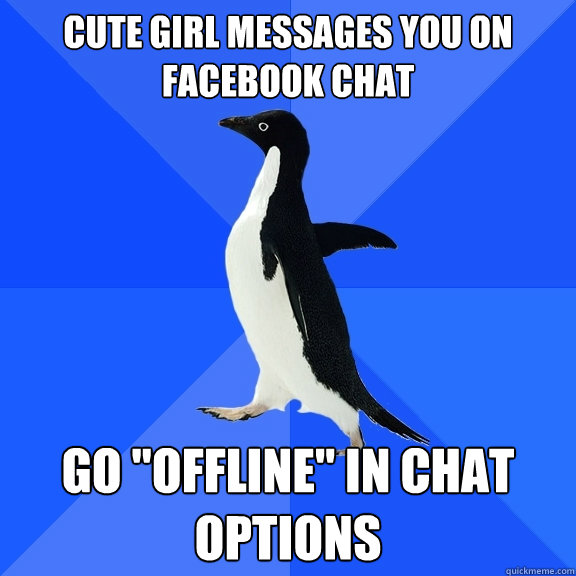 Cute girl messages you on facebook chat go 