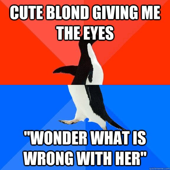 Cute blond giving me the eyes 