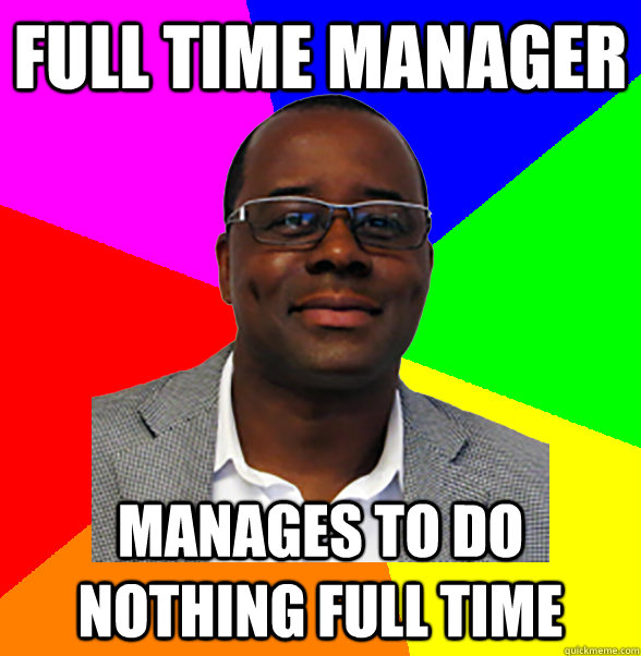 full time manager manages to do nothing full time  