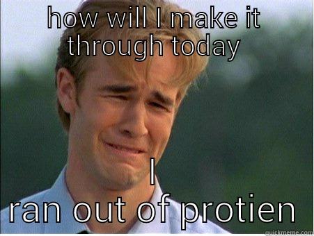 health nut problems - HOW WILL I MAKE IT THROUGH TODAY I RAN OUT OF PROTIEN 1990s Problems