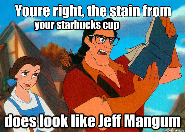 Youre right, the stain from does look like Jeff Mangum your starbucks cup  Hipster Gaston