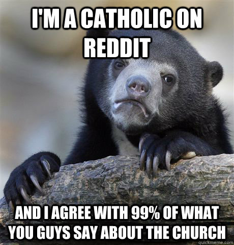 I'm a Catholic on reddit and I agree with 99% of what you guys say about the church - I'm a Catholic on reddit and I agree with 99% of what you guys say about the church  Confession Bear