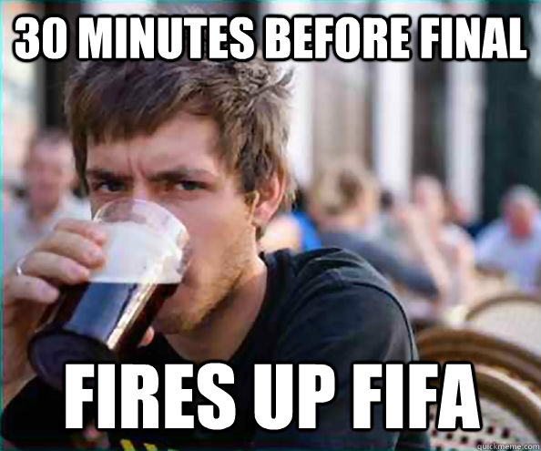 30 minutes before final fires up FIFA  Virgin College Senior