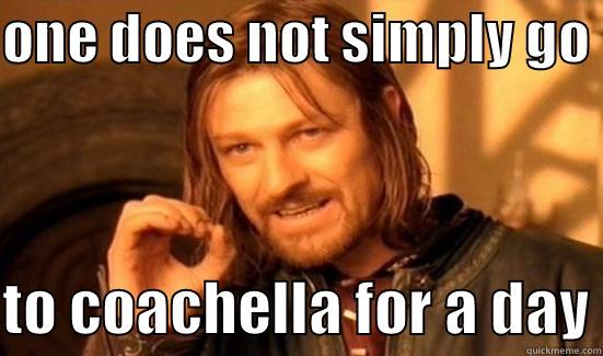 ONE DOES NOT SIMPLY GO   TO COACHELLA FOR A DAY Boromir
