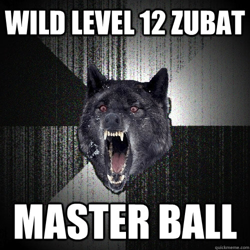 Wild level 12 Zubat MASTER BALL  Insanity Wolf