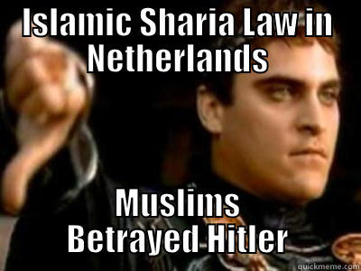 ISLAMIC SHARIA LAW IN NETHERLANDS MUSLIMS BETRAYED HITLER Downvoting Roman