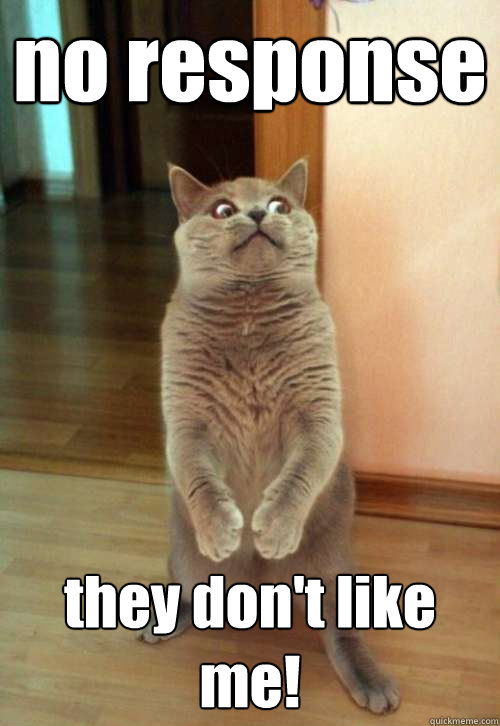 no response they don't like me! - no response they don't like me!  Horrorcat