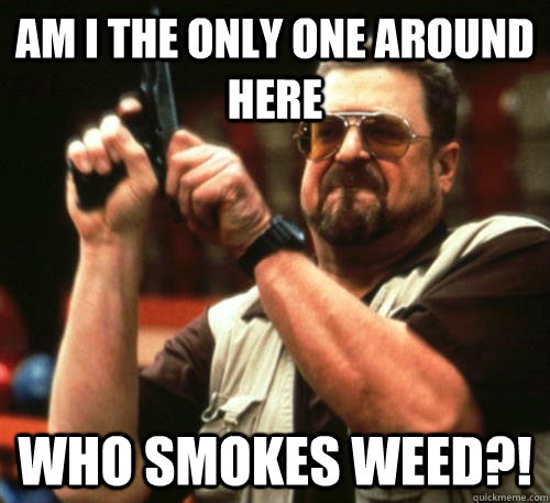 Am i the only one around here who smokes weed?!  Am I The Only One Around Here