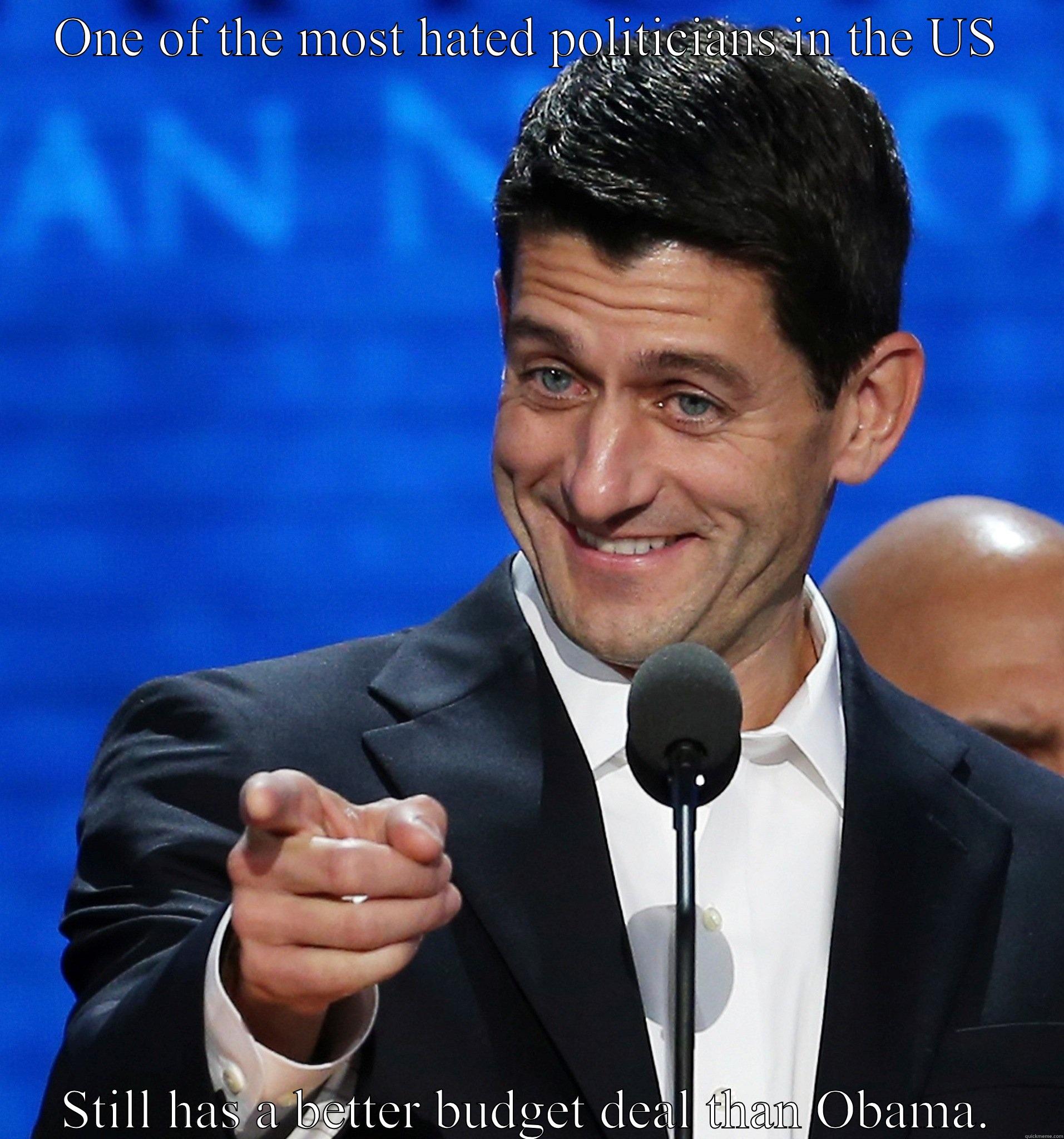 ONE OF THE MOST HATED POLITICIANS IN THE US STILL HAS A BETTER BUDGET DEAL THAN OBAMA. Misc