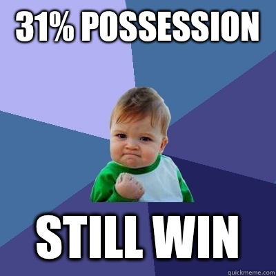 31% possession  still win  Success Kid